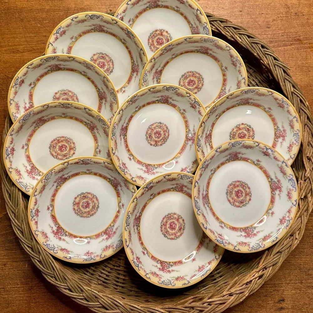 10 Astra Berry Bowls by Theodore Haviland from either Limoges France or Bavaria